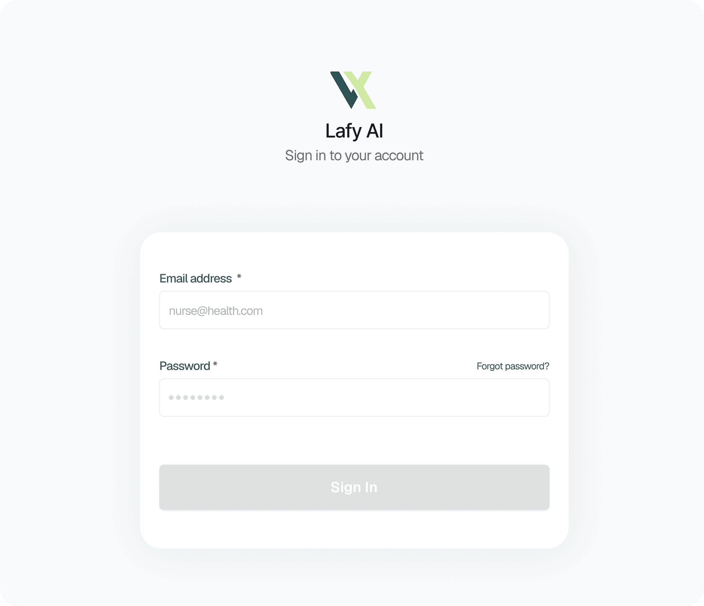 Sign in to your facility portal.
